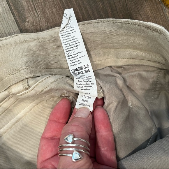 Spanx Stretch Twill Cropped Straight Wide Leg Pants Tan Medium - Picture 6 of 11